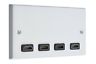 4hdmi Msg White Hdmi Audio Wall Face Plate Female 0725599196582