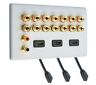 7.2-3hfnssl Msg Slim Audio Speaker Wall Plate Gold Binding 0725599196902