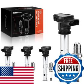 A-premium B0b5l1h2hw A-premium Set Of 4 Ignition Coil Pack And Iridium Spark Plugs Compatible Audi