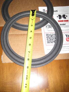 Advent 766970927968 9 Inch Large Foam Surround Speaker Repair Kit Instuctions Glue Complete