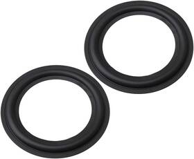 Spk-6.5-001 Am -spk-6.5-001 2pcs 6.5 Inch Black Speaker Surround Kits Rubber Woofer Repair Us