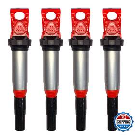 Arkauto B0b51m5qhh 4pc High Energy Red Top Delphi Type Ignition Coil Uf667 12138616153 For