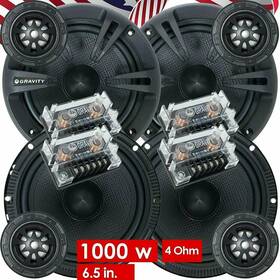 Sgr600c Audio System 2 Pairs Gravity 6.5-inch 2-way 1000w Set Car Component Speaker 2000wx4