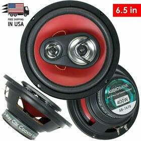 Ab1670 Audiobank 2 6.5 Inch 400 Watt 4-way Red Car Audio Stereo Coaxial Speakers - Ab630