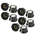 Az5914483c5826f-us Imported Pcs Black Silver Tone Top Rotary Knobs For Shaft