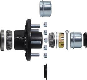 Branded Qb-qc0010-1 Set Of 1 Trailer Hub Kits 4.5 Bolt Axle For 3500 Lb Trailers