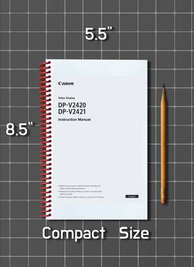 Dp-2420 Canon Dp-2421 And Instruction Manual 133 Pages Half Size 5.5x8.5