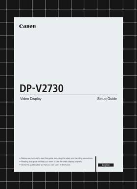 Dp-v2730 Canon Setup Guide Manual Documentation 25 Pages Usa Made