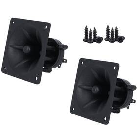 Ccecce 762704668510 2 Pack Component Square Tweeter 3.25 Inch X Piezo Horn Blackone