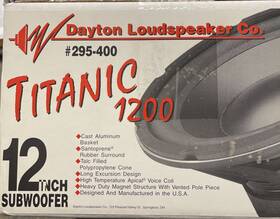 295-400 Dayton Audio Titanic 1200 12 Inch Subwoofer New Old Stock Nos Rare Audiophile D
