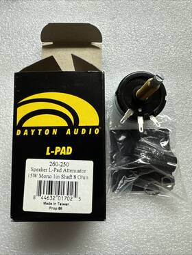 Dayton Audio 844632017025 Speaker L-pad Attenuator By 15w Mono 1 Inch Shaft 8 Ohm 260-250. New