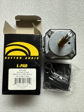 Dayton Audio 844632017049 Speaker L-pad Attenuator 50w Stereo 1 Inch Shaft 8 Ohm 260-260. New
