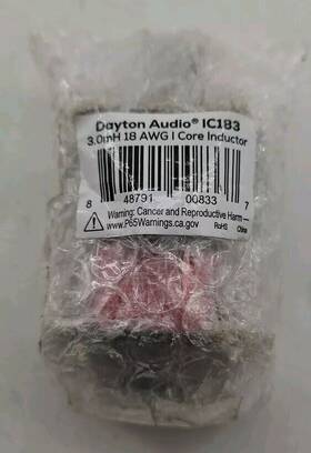3.0mh Dayton Audio Ic183 - 18 Awg Laminated Steel I-core Inductor