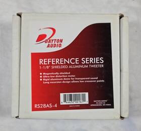Rs28as-4 Dayton Audio 1 - Reference Series 1-1/8 Inch Aluminum Dome Tweeter 4 Ohm Speaker