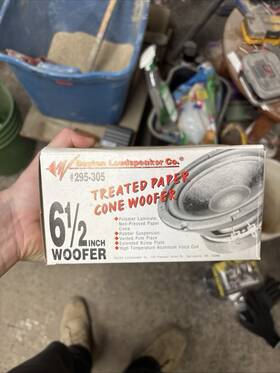 295-305 Dayton Loudspeaker Co. 6.5 Inch Treated Paper Cone Woofer