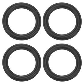 Duefixing 693974059497 4 Pcs 3.5 Inch Rubber Speaker Edge Surround Rings 89x62mm Idxod Black