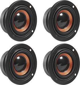 Dweii 687117763228 4pcs 2 Inch Diameter 63mm 4ohm 5w Full Range Stereo Woofer Loudspeaker Audio