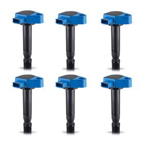 Ena B07v3p3k82 Set Of 6 Blue Ignition Coil Pack Compatible Honda Acura Accord Odyssey Rl
