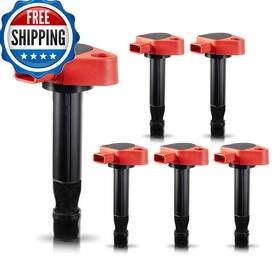 Ena B07v6t3sc9 Pack 6 Red Ignition Coil 2000 2001 2002 2003 2004 2005 2006 2007 2008 2009