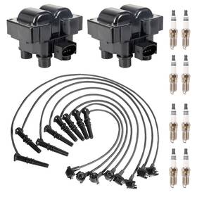 B0859n1g57 Ena Set Of 2 Ignition Coil And 8 Platinum Spark Plug Wire Compatible Ford