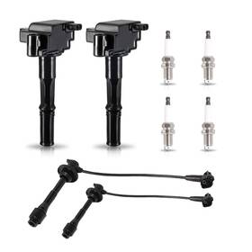 Ena B08j9sqymt Set Of 2 Ignition Coil Pack 4 Platinum Spark Plugs Wire Compatible