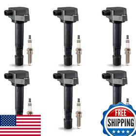 Ena B09d8w49fw Set Of 6 Uf624 Ignition Coil Pack And 93175 Iridium Spark Plug Compatible