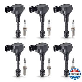 Ena B0b985184j Set Of 6 Ignition Coil Pack And Iridium Spark Plug 3.5 V6 Compatible Nissan