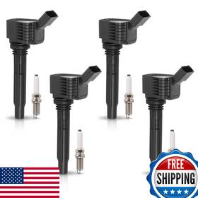 B0bvx66md4 Ena Set Of 4 Ignition Coil Pack And Spark Plugs Compatible 1.8 2014 2015 2016