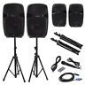 Ep23458 Costway Powered Speaker System Set Bluetooth Woofer Tweeter Audio