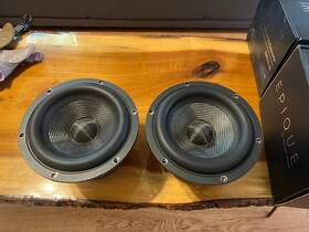 E180he-44 Epique By Dayton Audio E180he-4 Used Pair 7 Inch Dvc Mmag Extended Range Subwoofer 4 Ohm Per Coil