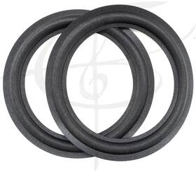 Sf1004 Gs Audio 10 Inch Angle-attach Speaker Foam Surround Repair Kit - 2 Black Over Gray