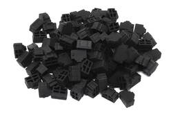 Iexcell 601629959511 125 Pcs Black Silicone Ethernet Hub Port Rj45 Anti-dust Cover Cap Pro