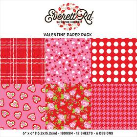 5a002h4f-1gjnk Jewelry Made By Me Llc Everett Rd. Valentine Paper Pack 6 Inch X6 -mixed Prints