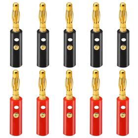 Hjs241231013 Jiozermi 10 Pcs 4mm Speaker Banana Plugs Gold Plated Plug Connect