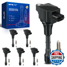 B0d8vv4xl3 Kax 6-pack Ignition Coils And Double Iridium Spark Plug Set For Infiniti G37