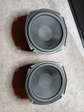 1007360 Klipsch Pair Of Genuine Icon Xf-48 5.25 Woofer With Fiberglass Cone