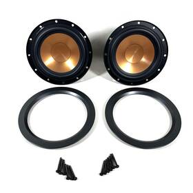 1060767 Klipsch R-25c Speaker Part- Pair Of Woofers And 2 Trim Bezels