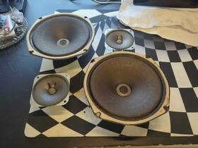 A8p6-j Knight 7 Inch Woofers And 3 1/4 Tweeters Alnico Pair Vintage