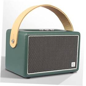 Konex Audio 645569510104 Vintage Bluetooth Speaker 40w Leather Portable Wireless Green