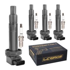 Lcwrgs B0c5mkrhdm Set Of 4 Coil Pack And Spark Plugs 1.5l L4 Toyota Prius Echo Yaris Scion