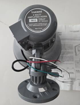 Lu5wsah Lucent 5 Watt Self Amplified Horn Loudspeaker Model #lu5wsah One Way Paging