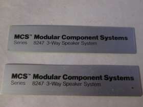 683-8247 Mcs 8247 8265 Rare Nec Metal Name Plate Logos Emblem Vintage Pair