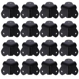 4.4x4.4x4.4cm Milisten O132j07412cfx 16pcs Speaker Cabinet Corner Protectors Rounded Metal Black