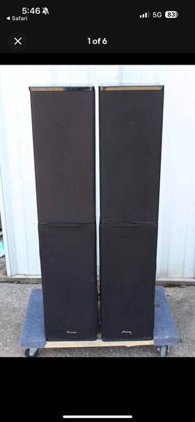 3267 Mirage Model Number # Om-6 Loudspeaker Pair Full Range Speaker