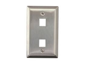 Wp-s02ss Networx Keystone Wall Plates 2 Port Stainless Steel