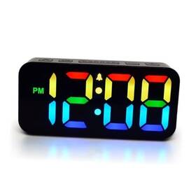 71109 Nyl Holdings Llc Digital Clock For Adults With 2 Inch Rgb Color Display Alarm Adjustable