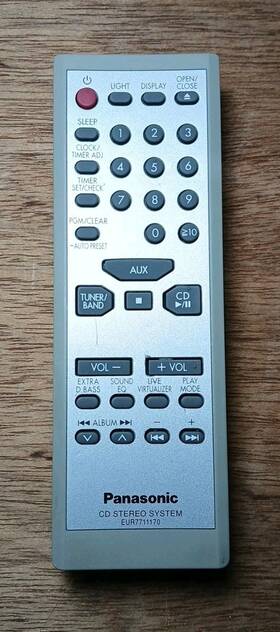 Eur7711170 Panasonic Saen15 Genuine Radio Cd Micro Stereo Mini System Remote Control