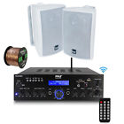 Pda65bu-lu47pb-eb16g50ft-cca Enrockaudiobundle Pyle Amplifier Bluetooth Usb Aux Stereo Dual 728120501688