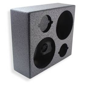 Isbox-wd265-2tw Pipemans Installation Solution 784644236208 Dual 6.5 Inch 3 Speaker And Tweeter Universal Box Mdf Black Coated