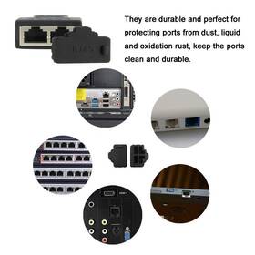 Plugs Protector Stopper Cap 619470452921 110 Pcs Ethernet Hub Port Rj45 Anti-dust Cover